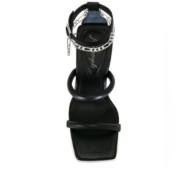 Free People Parker Chain Heel Black Size 10 - Picture 3 of 8